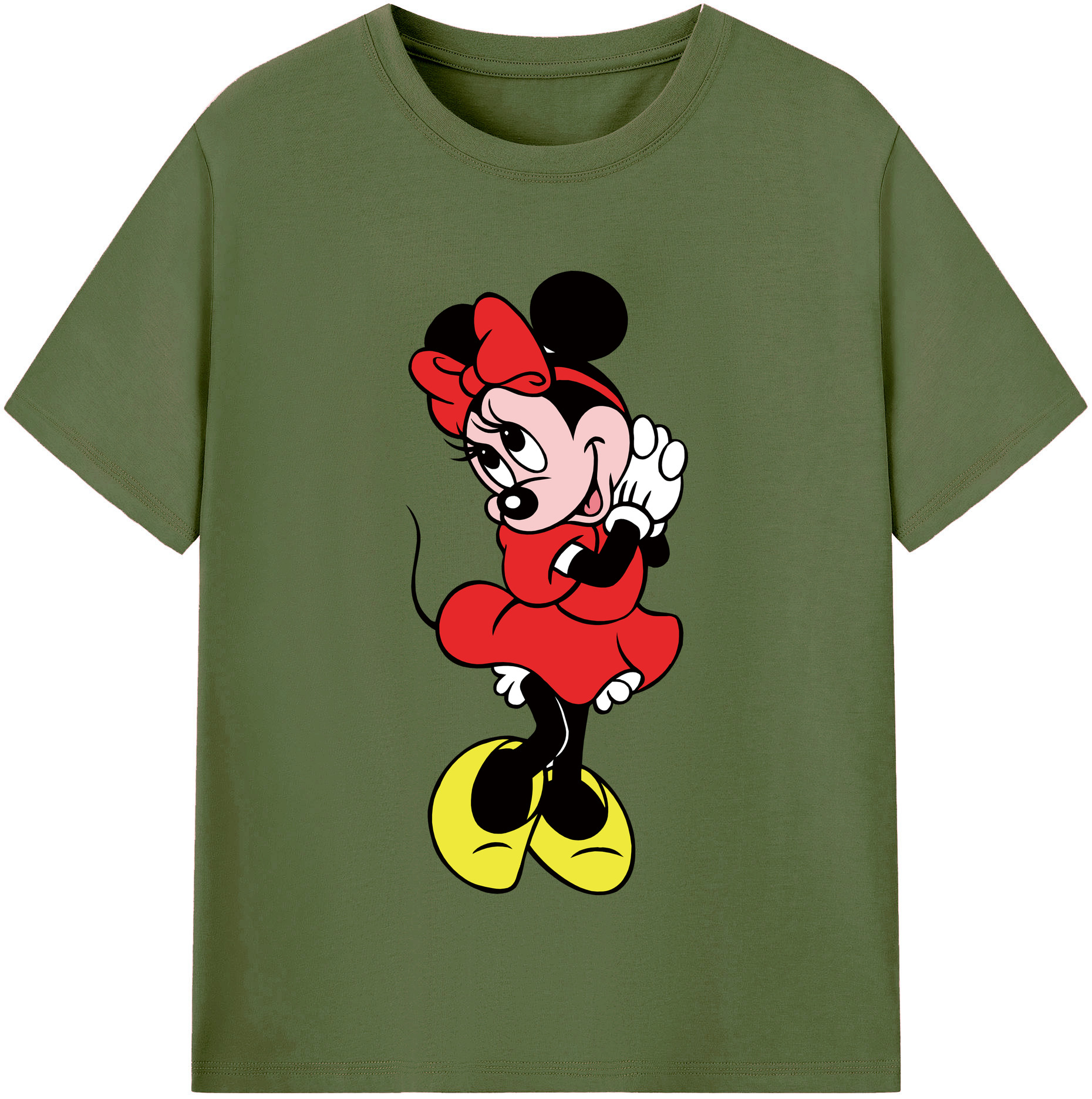 （画像用） ミッキーマウス Mickey Mouse 綿100％半袖Tシャツ（フロントプリント）